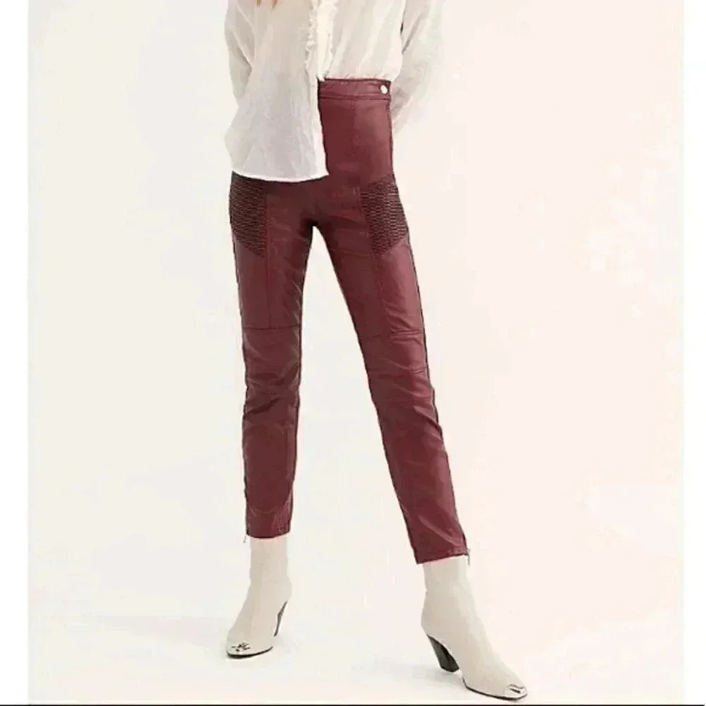 Free People Kaelin Moto skinny faux leather pants